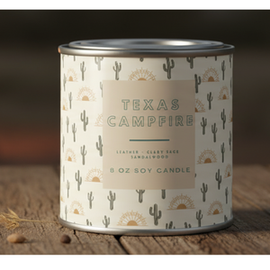 texas campfire candle