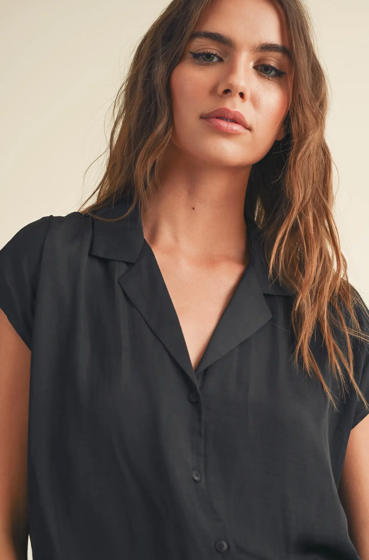 miou muse black button down