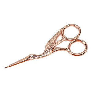 Rose Gold Stork Embroidery scissors - 4 inch rose gold bird heirloom  scissors for embroidery - stork sewing scissors - Stork Scissors —  Handstitched Studio